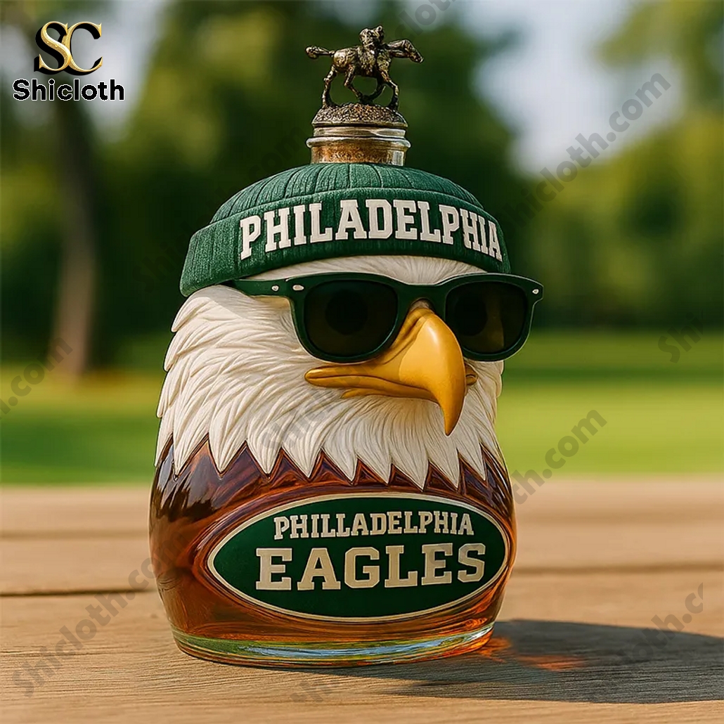 Philadelphia Eagles Glasses Whiskey Bottle 4 Philadelphia Eagles Glasses Whiskey Bottle - Image 4