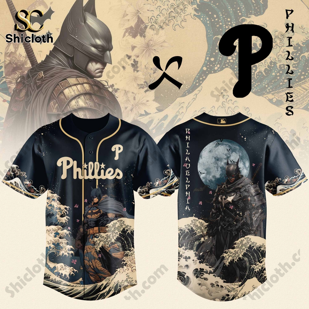 Philadelphia Phillies Batman Samurai Japan Baseball Jersey