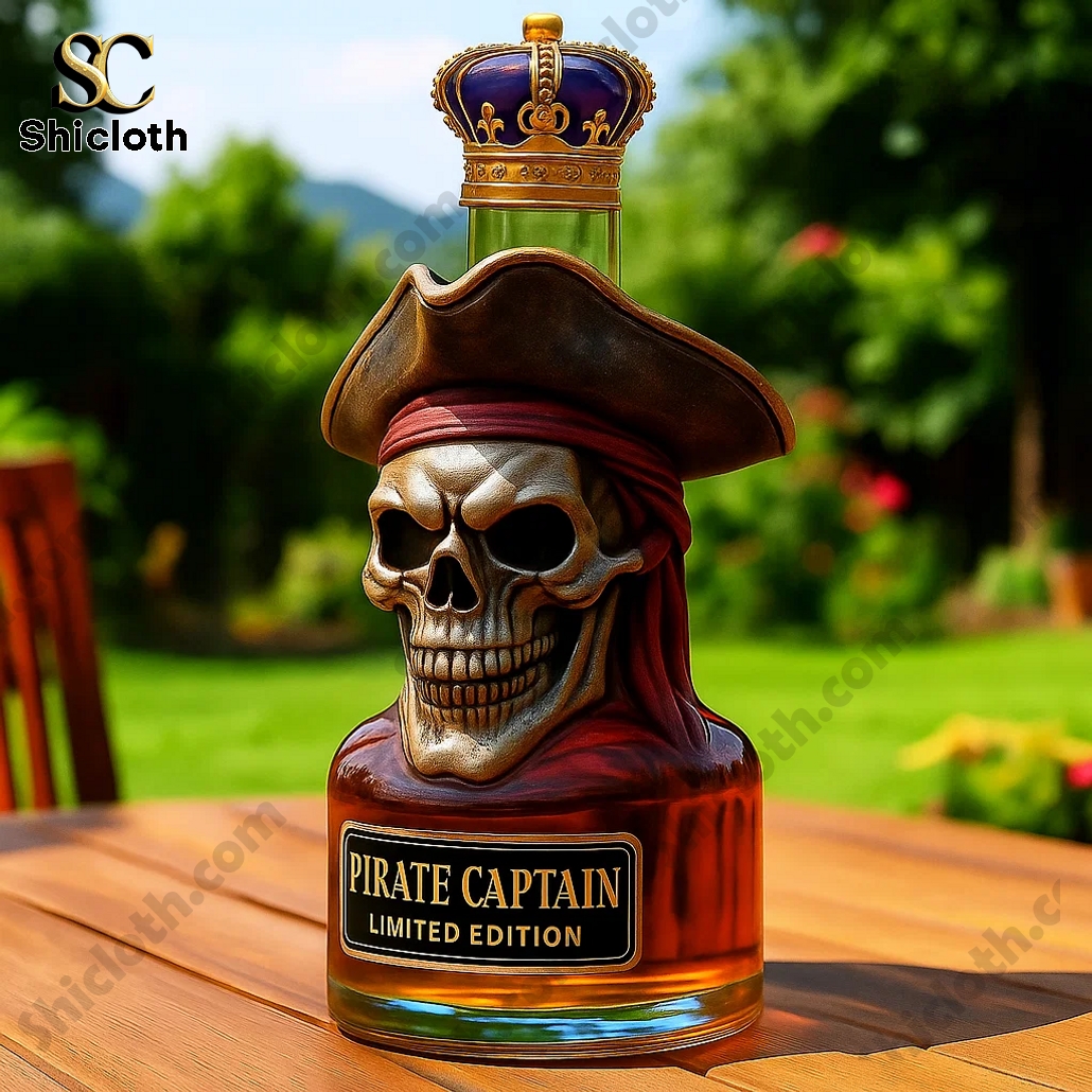 Pirate Captain Crown Royal Whiskey Bottle