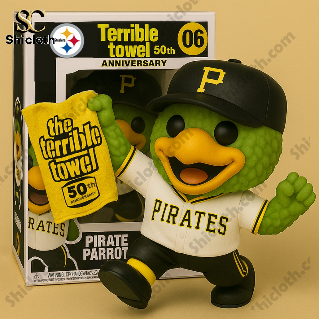 Pirate Parrot Terrible Towel 50th Anniversary Ornament
