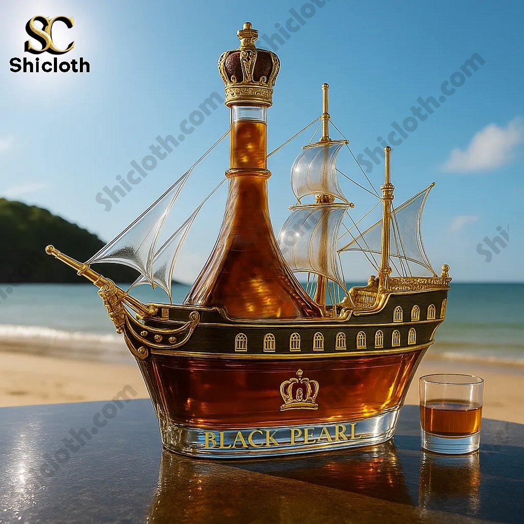 Pirates of the Caribbean Black Pearl Whiskey Bottle
