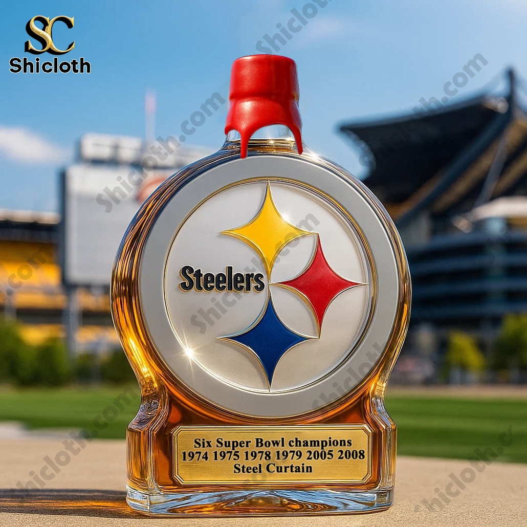 Pittsburgh Steelers Super Bowl Champions Whiskey Bottle 4 Pittsburgh Steelers Super Bowl Champions Whiskey Bottle - Image 4