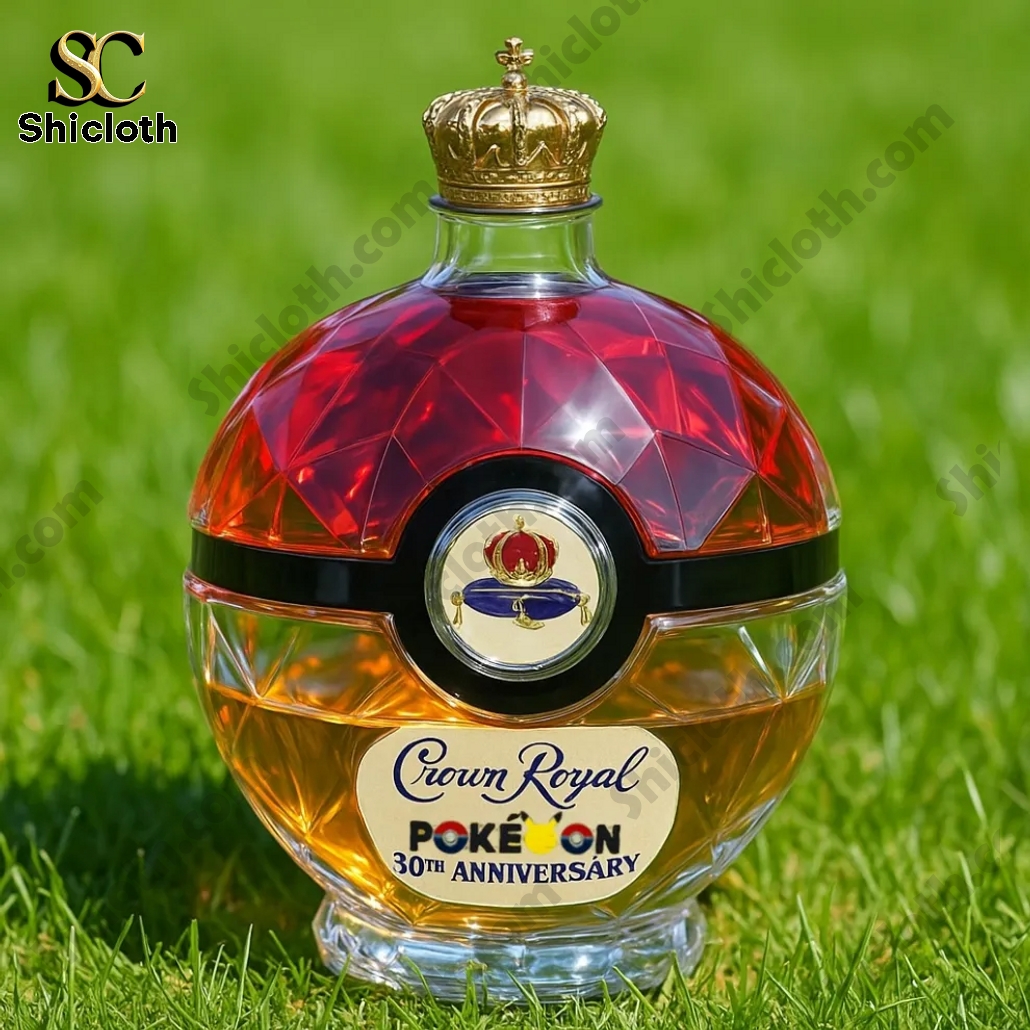 Poké Ball Pokemon 30th Anniversary Whiskey Bottle