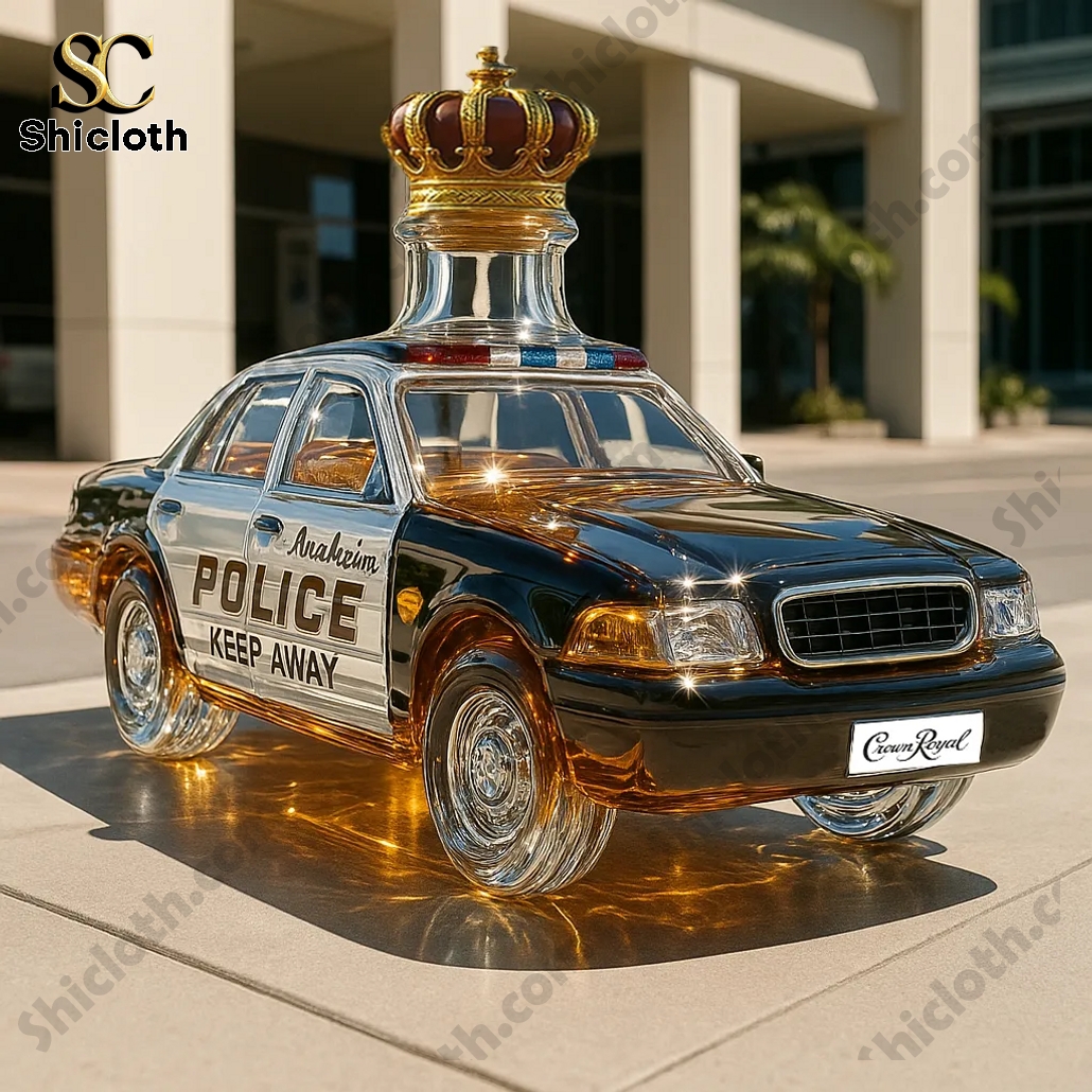 Police Car Crown Royal Whiskey Bottle