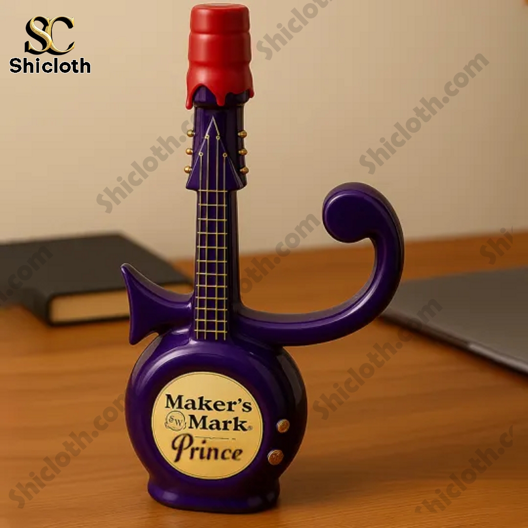 Prince Purple Love Symbol Electric Guitar Whiskey Bottle 3 Prince Purple Love Symbol Electric Guitar Whiskey Bottle - Image 3