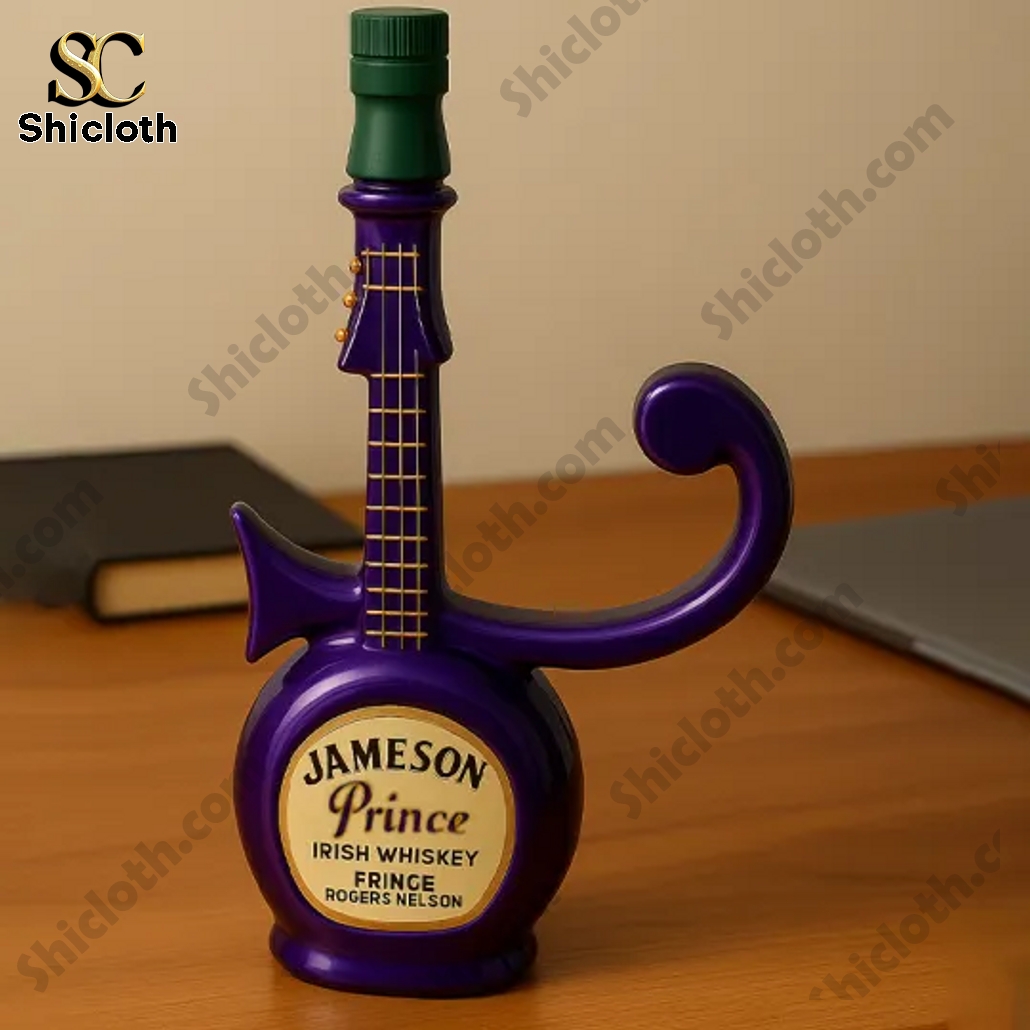 Prince Purple Love Symbol Electric Guitar Whiskey Bottle 4 Prince Purple Love Symbol Electric Guitar Whiskey Bottle - Image 4