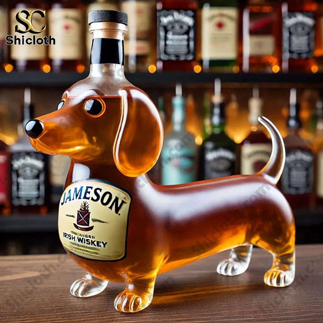 Mini Long Haired Dachshund Whiskey Bottle 4 Mini Long Haired Dachshund Whiskey Bottle - Image 4