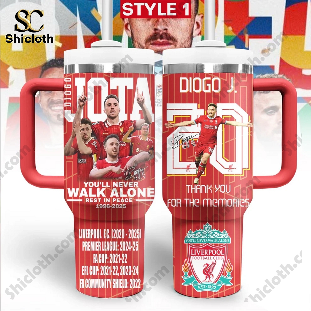 RIP Diogo Jota 1996-2025 Liverpool Memories Stanley Tumbler 40oz