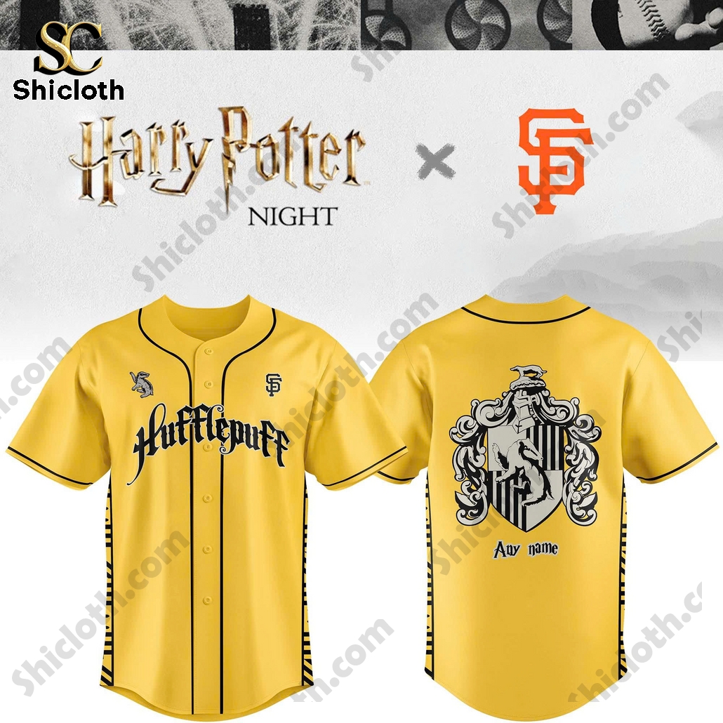San Francisco Giants Hufflepuff House Baseball Jersey