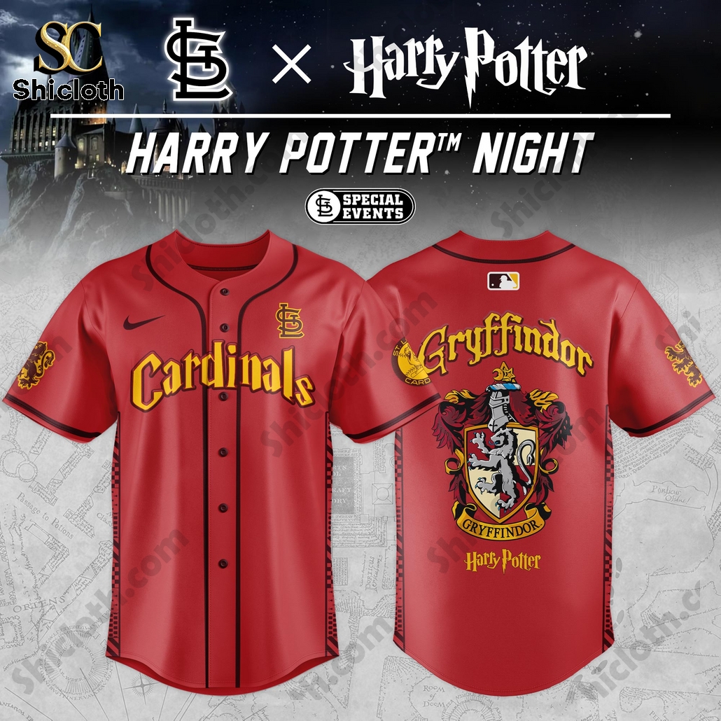 St. Louis Cardinals Gryffindor House Baseball Jersey