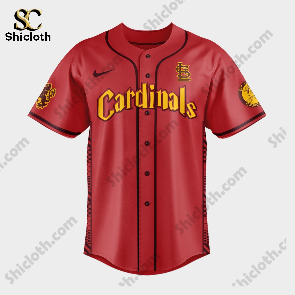 Alternative view of St. Louis Cardinals Gryffindor House Baseball Jersey