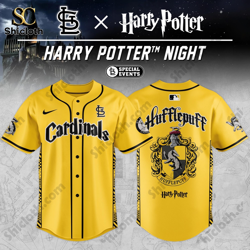 St. Louis Cardinals Hufflepuff House Baseball Jersey