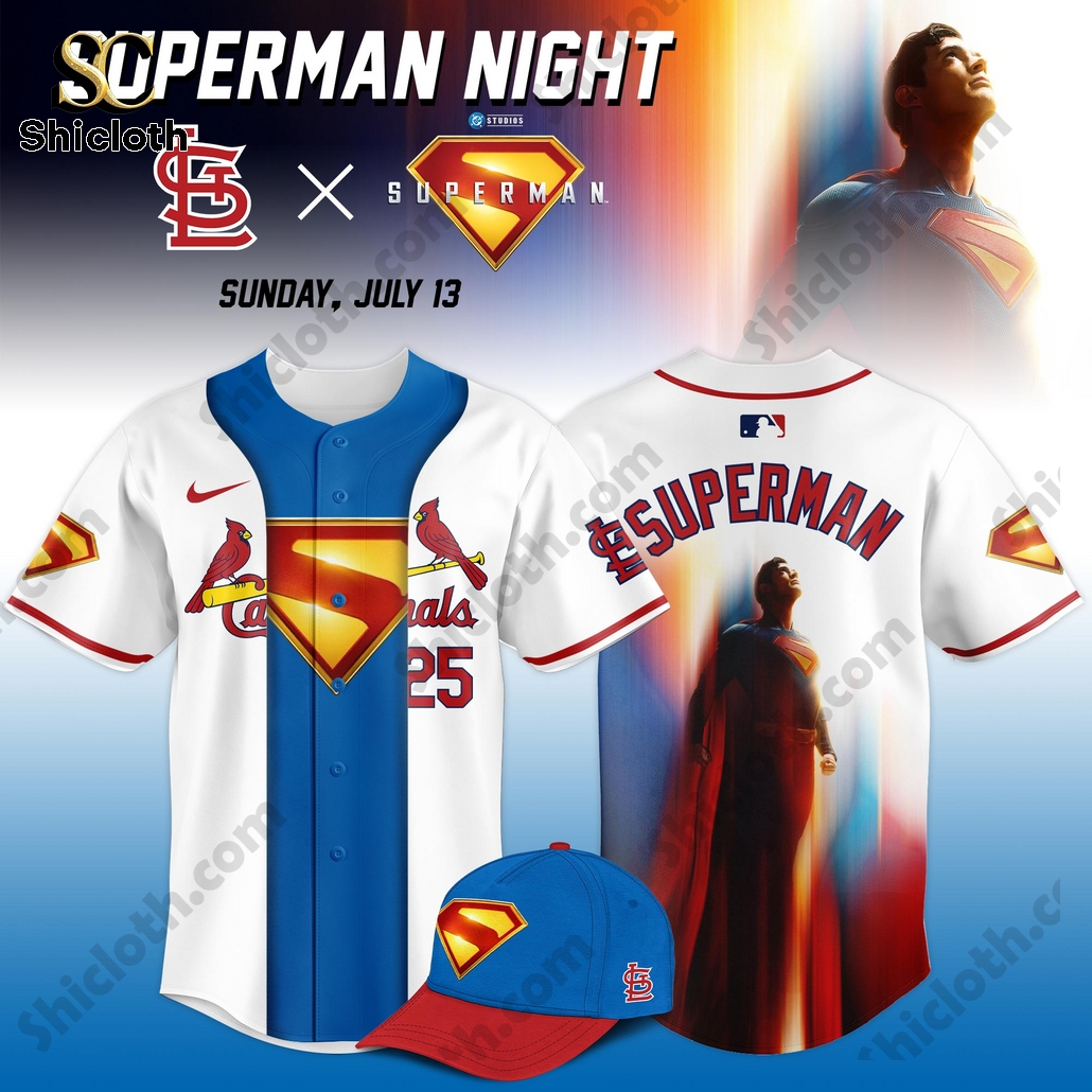 St. Louis Cardinals Superman Night Game Baseball Jersey