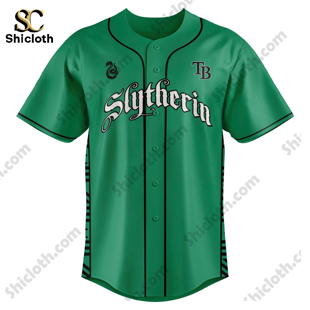 Alternative view of Tampa Bay Rays Slytherin House Baseball Jersey