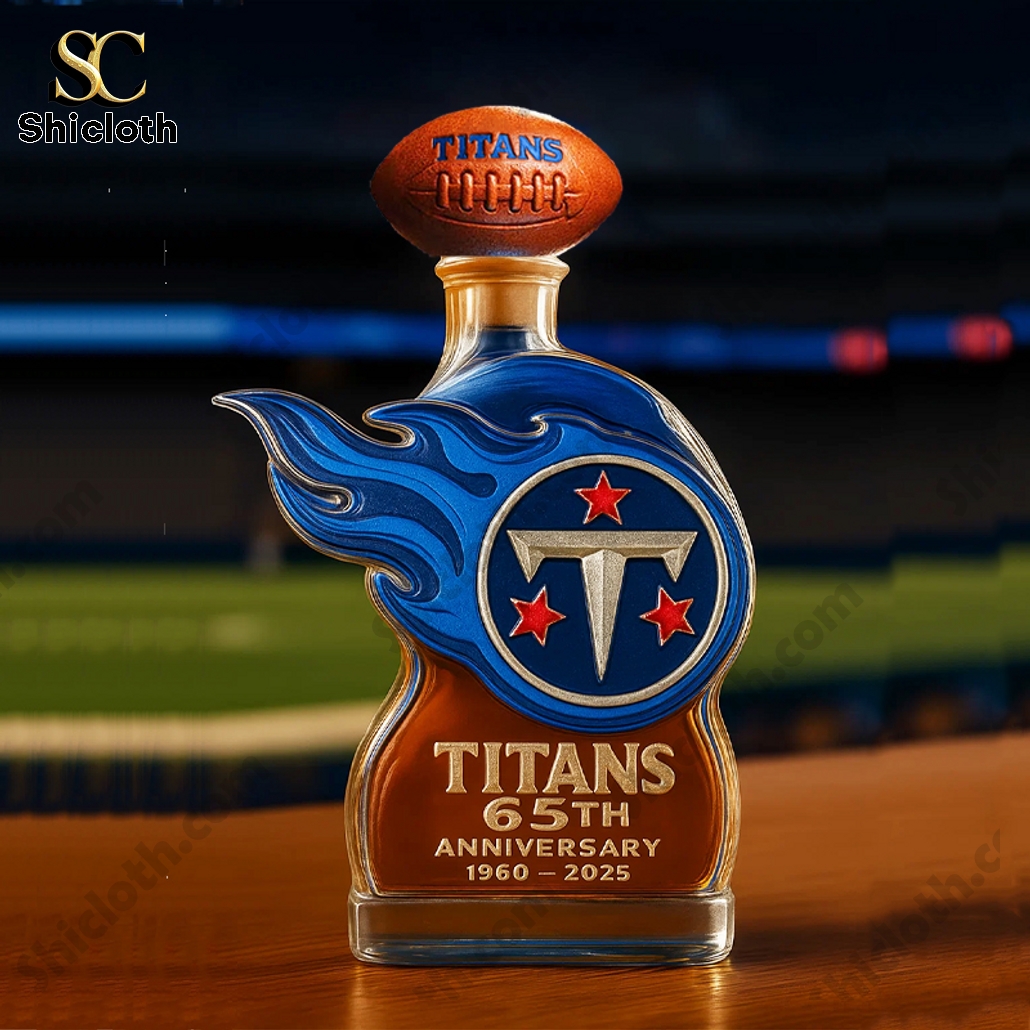 Tennessee Titans 65th Anniversary Whiskey Bottle