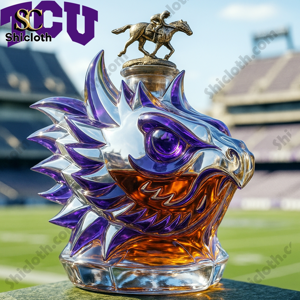 Texas Christian University NCAA Horned Frogs Whiskey Bottle 3 Texas Christian University NCAA Horned Frogs Whiskey Bottle - Image 3