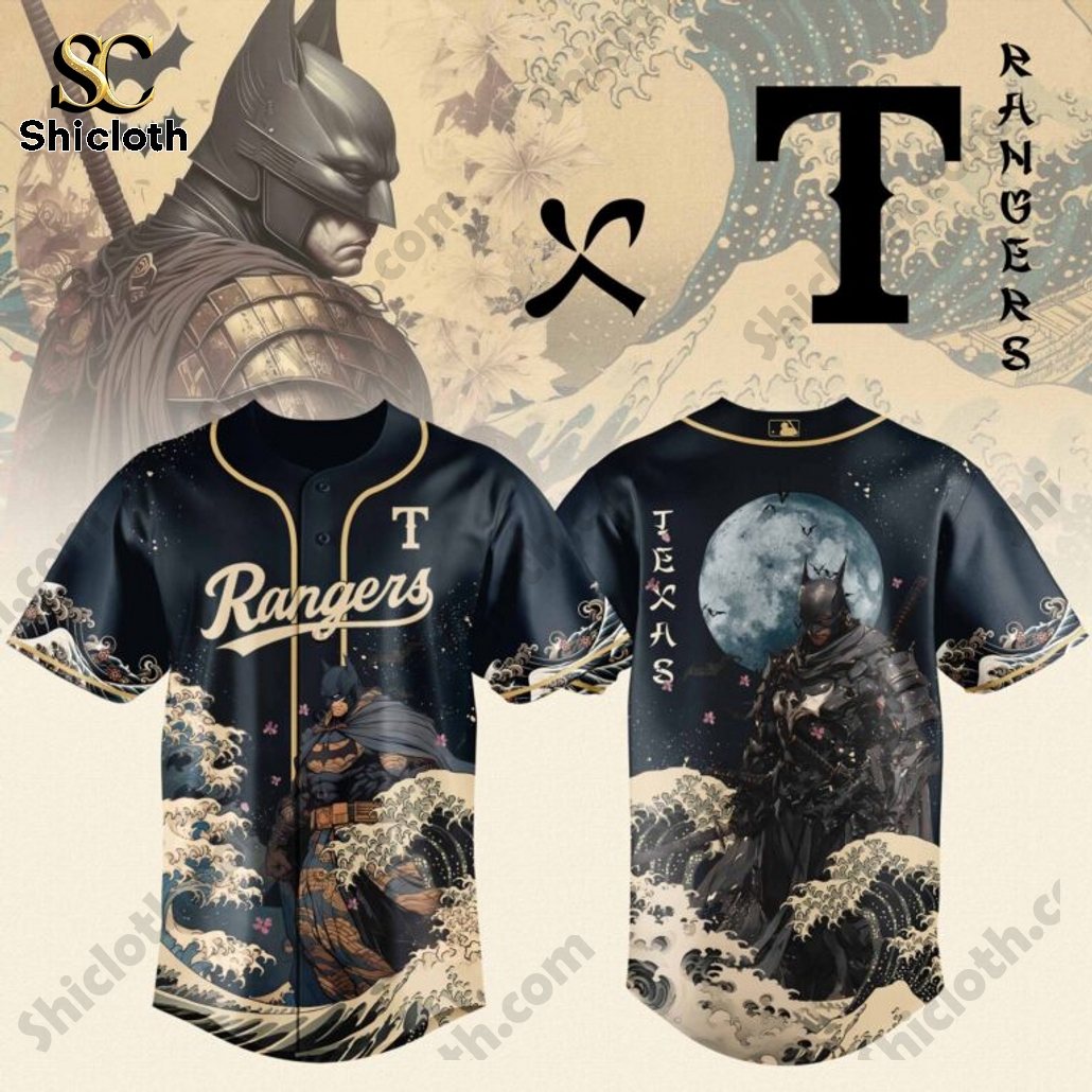 Texas Rangers Batman Samurai Japan Baseball Jersey