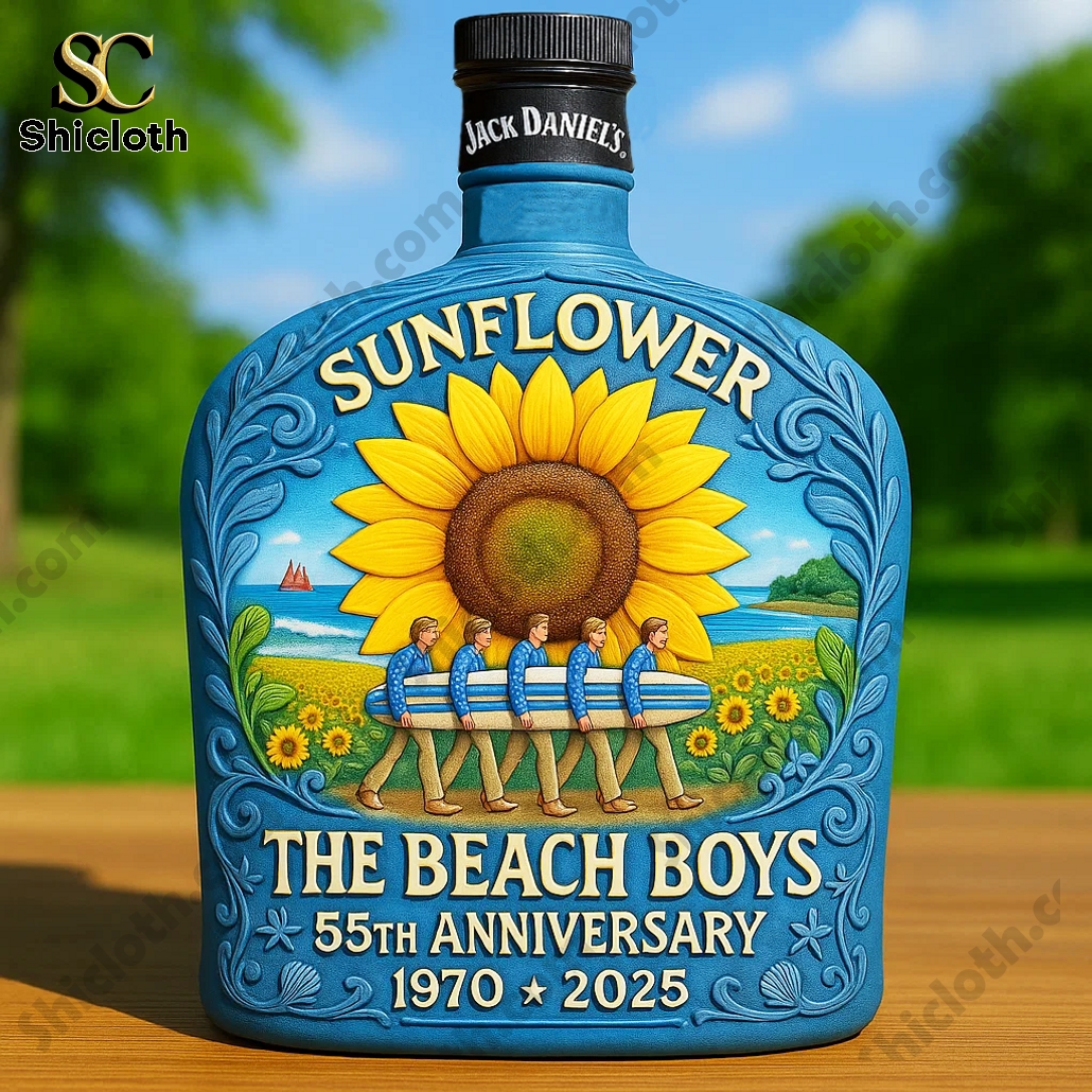 The Beach Boys 55th Anniversary Sunflower Whiskey Bottle