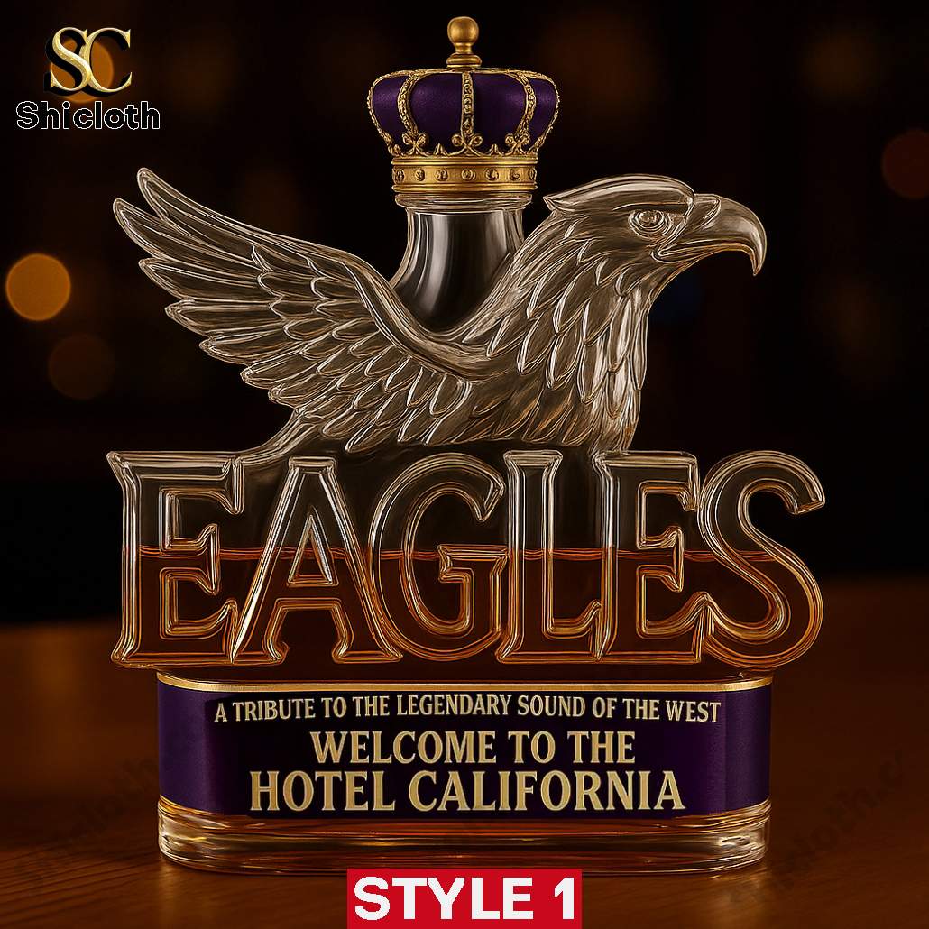 The Eagles Welcome to The Hotel California Whiskey Bottle