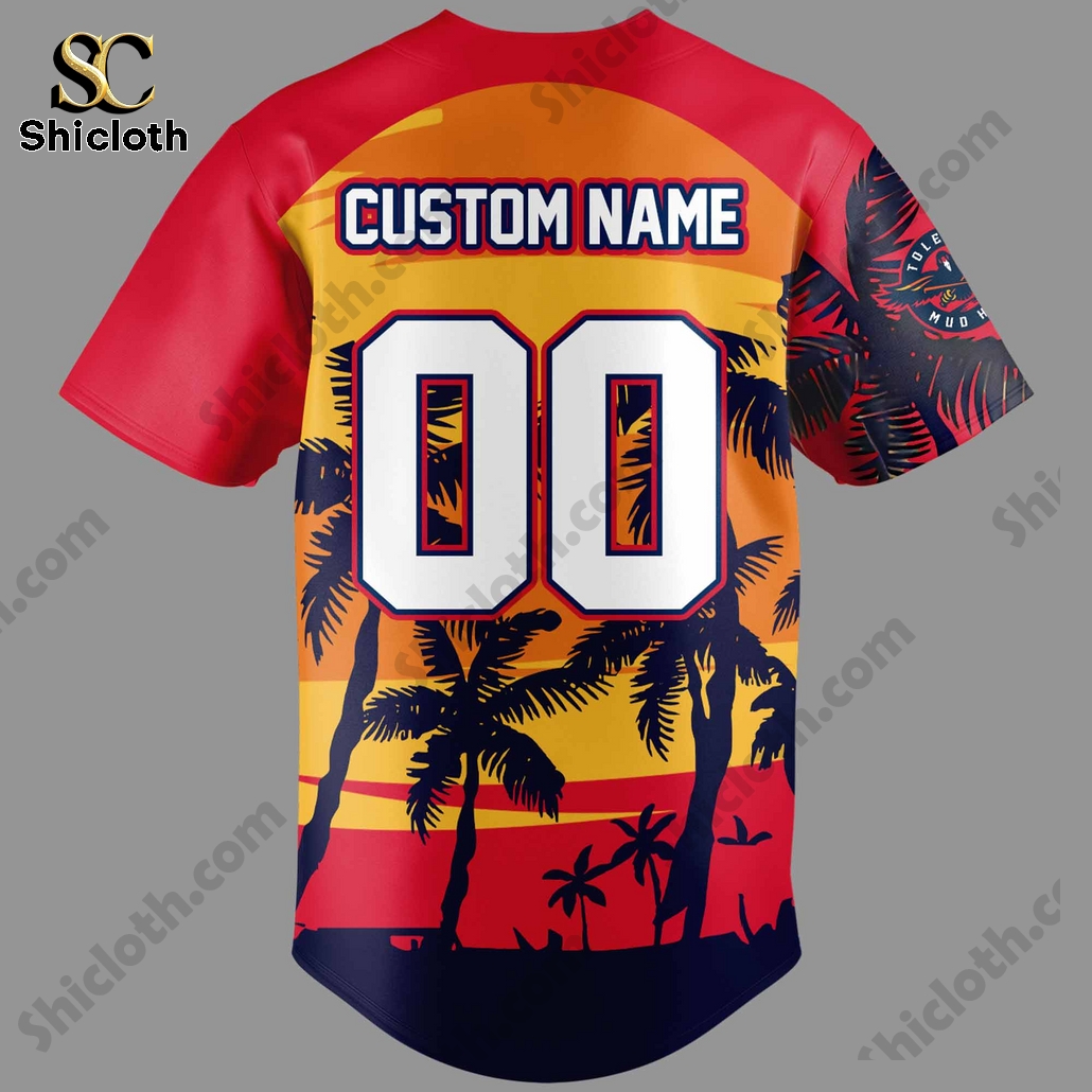 Toledo Mud Hens Margaritaville Weekend Baseball Jersey 3 Toledo Mud Hens Margaritaville Weekend Baseball Jersey - Image 3