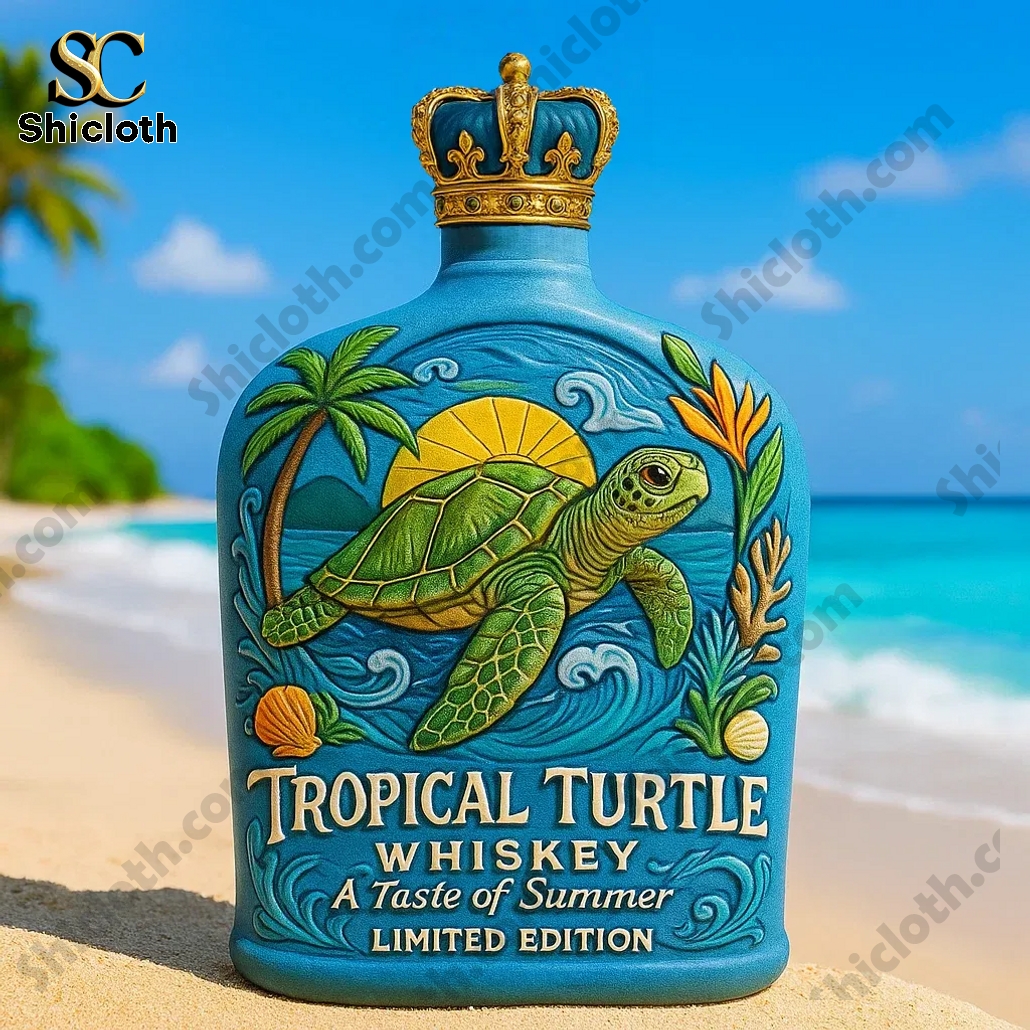 Tropical Turtle Limited Edition Whiskey Bottle