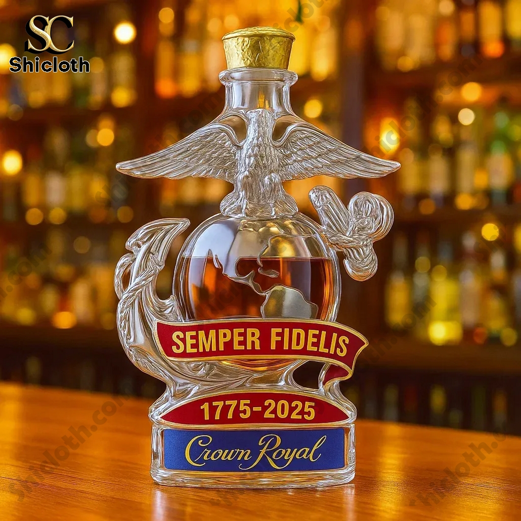 U.S. Marine Corps 250th Anniversary Commemorative Whiskey Bottle