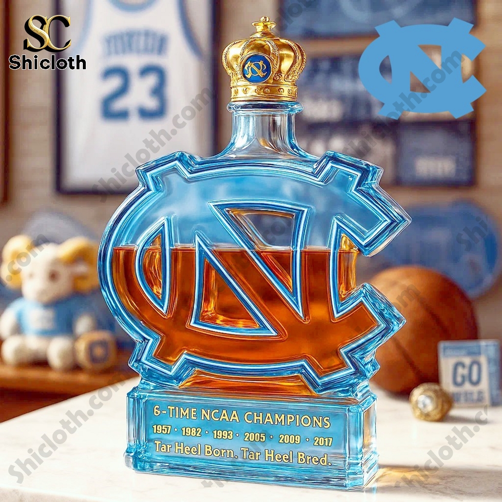 UNC LOGO NCAA Team Honor Whiskey Bottle