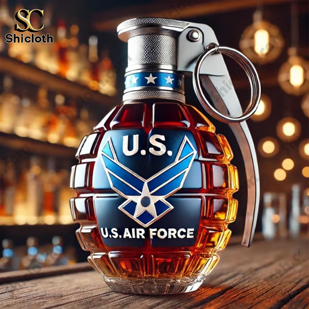 US Air Force Hand Grenade Whiskey Bottle