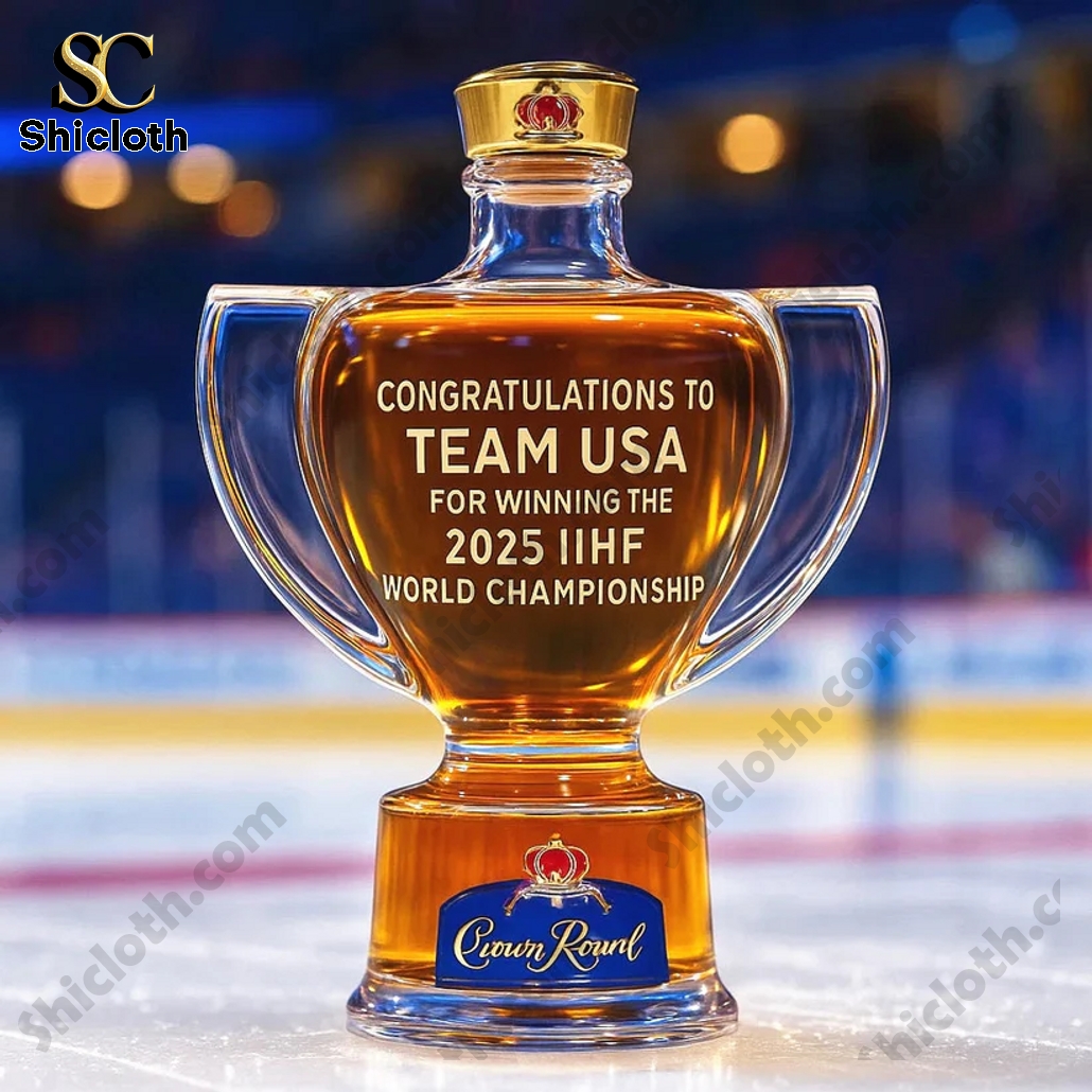 USA Winning 2025 IIHF World Championship Whiskey Bottle