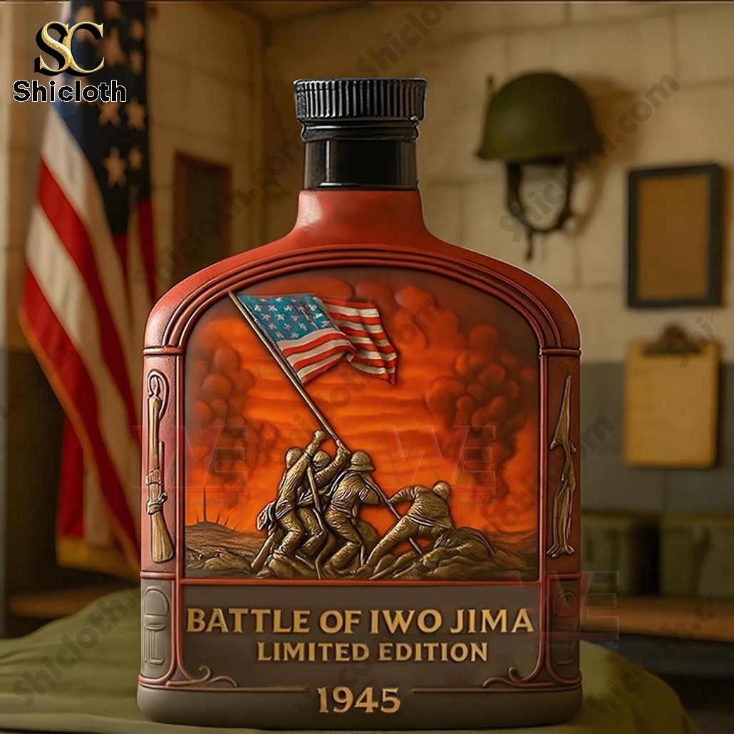 USMC Iwo Jima Battle Whiskey Bottle 4 USMC Iwo Jima Battle Whiskey Bottle - Image 4