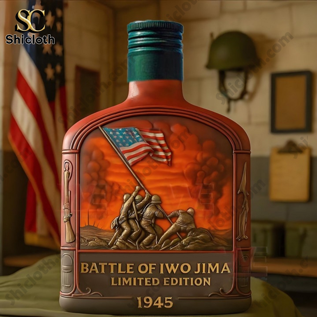 USMC Iwo Jima Battle Whiskey Bottle 5 USMC Iwo Jima Battle Whiskey Bottle - Image 5