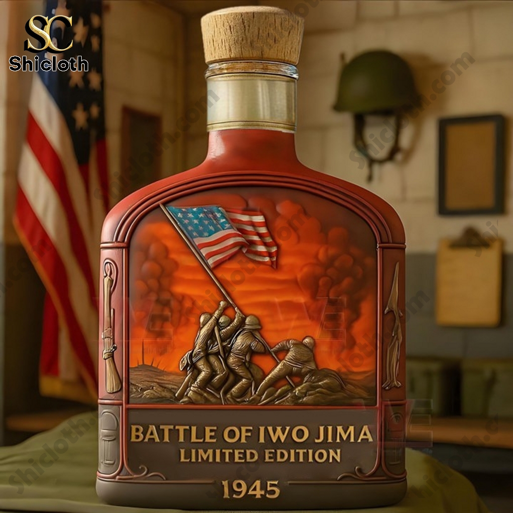USMC Iwo Jima Battle Whiskey Bottle 6 USMC Iwo Jima Battle Whiskey Bottle - Image 6