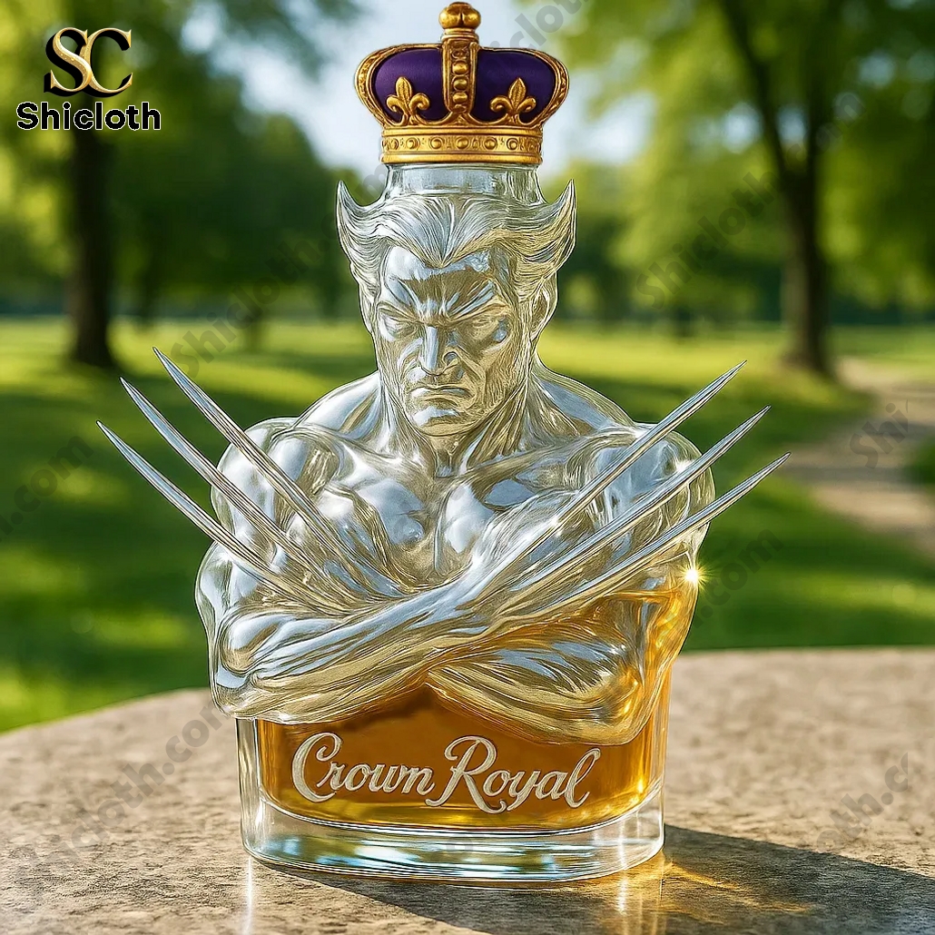 Wolverine Crown Royal Whiskey Bottle
