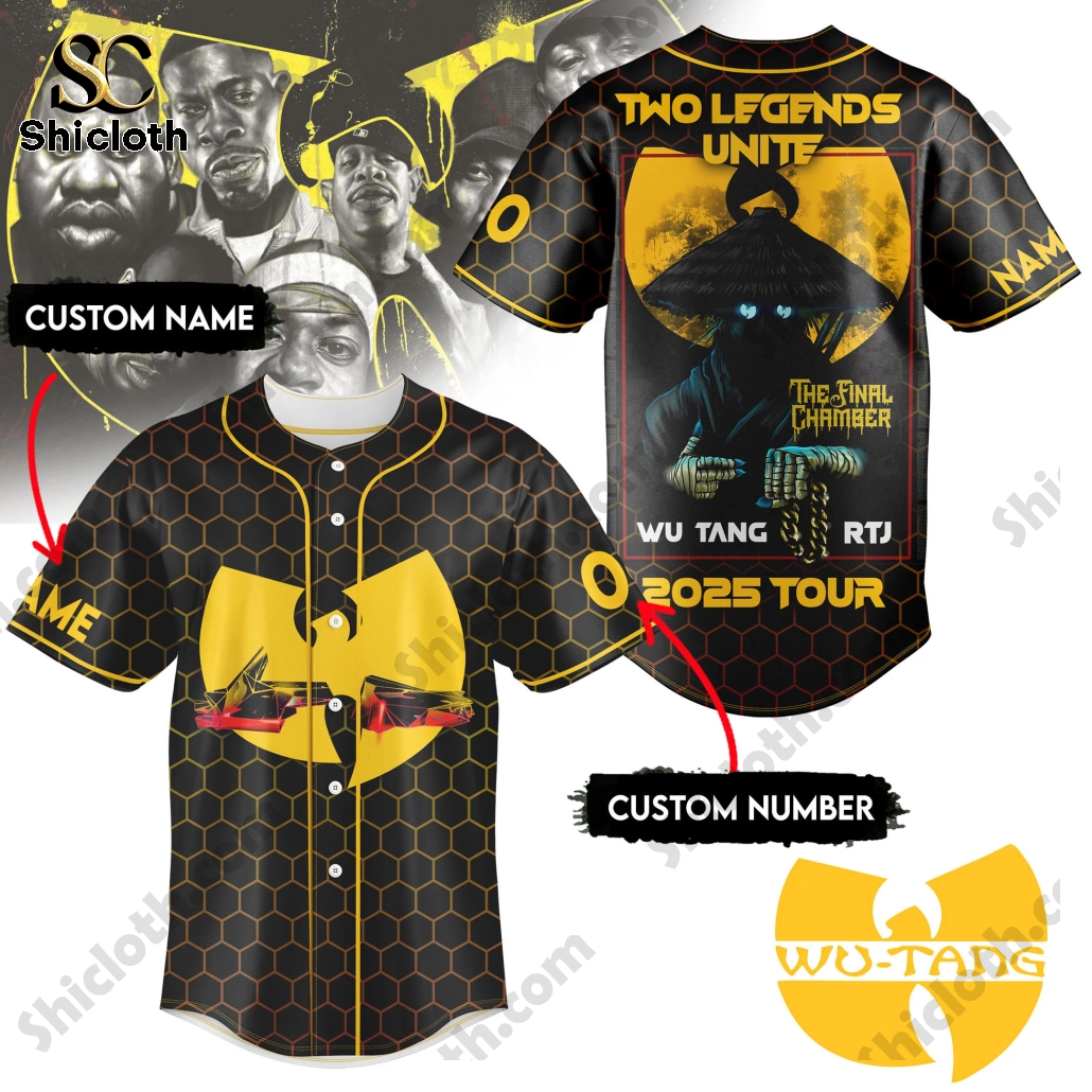 Wu-Tang Clan Two Legends Unite Tour 2025 Baseball Jersey