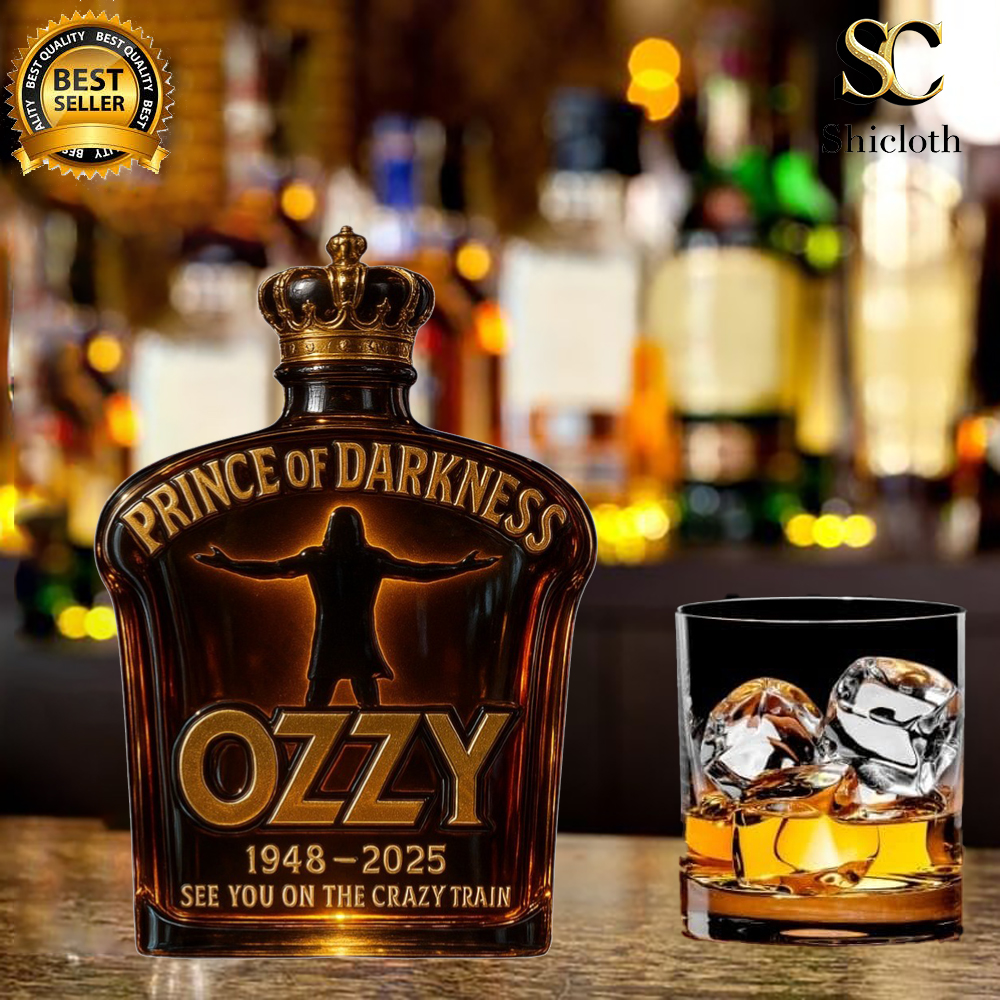 Ozzy Osbourne Memorial Crown Royal Whiskey Bottle