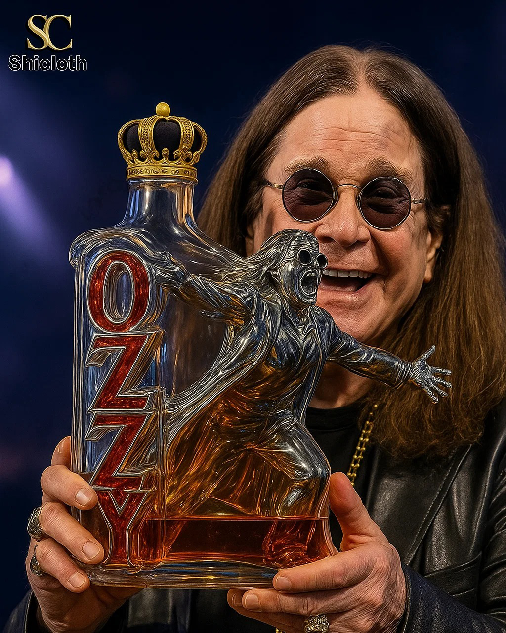Ozzy Osbourne Prince of Darkness Final Tour Memorial Whiskey Bottle
