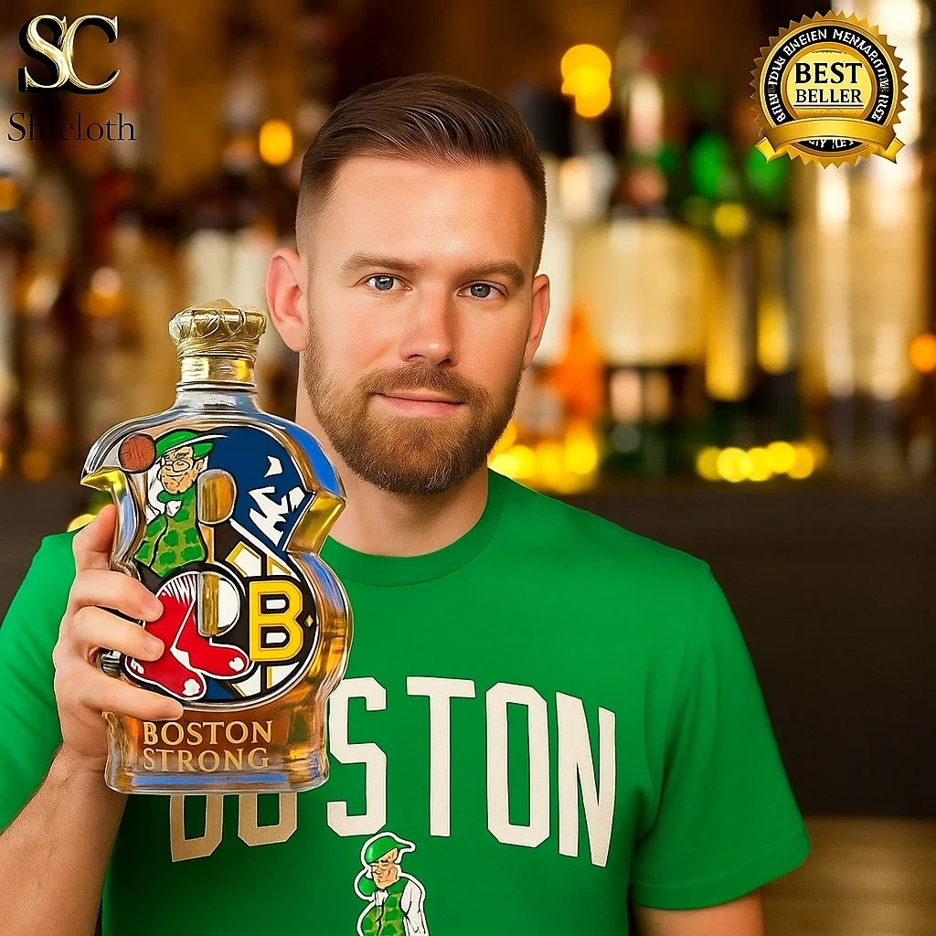 NEWEST Boston Strong Teams Glory Whiskey Bottle