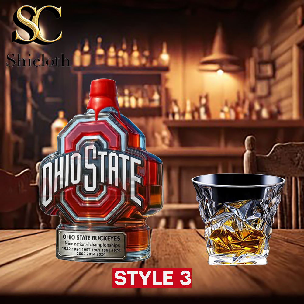 Ohio State Buckeyes Nine National Championships Whiskey Bottle 3 Ohio State Buckeyes Nine National Championships Whiskey Bottle - Image 3