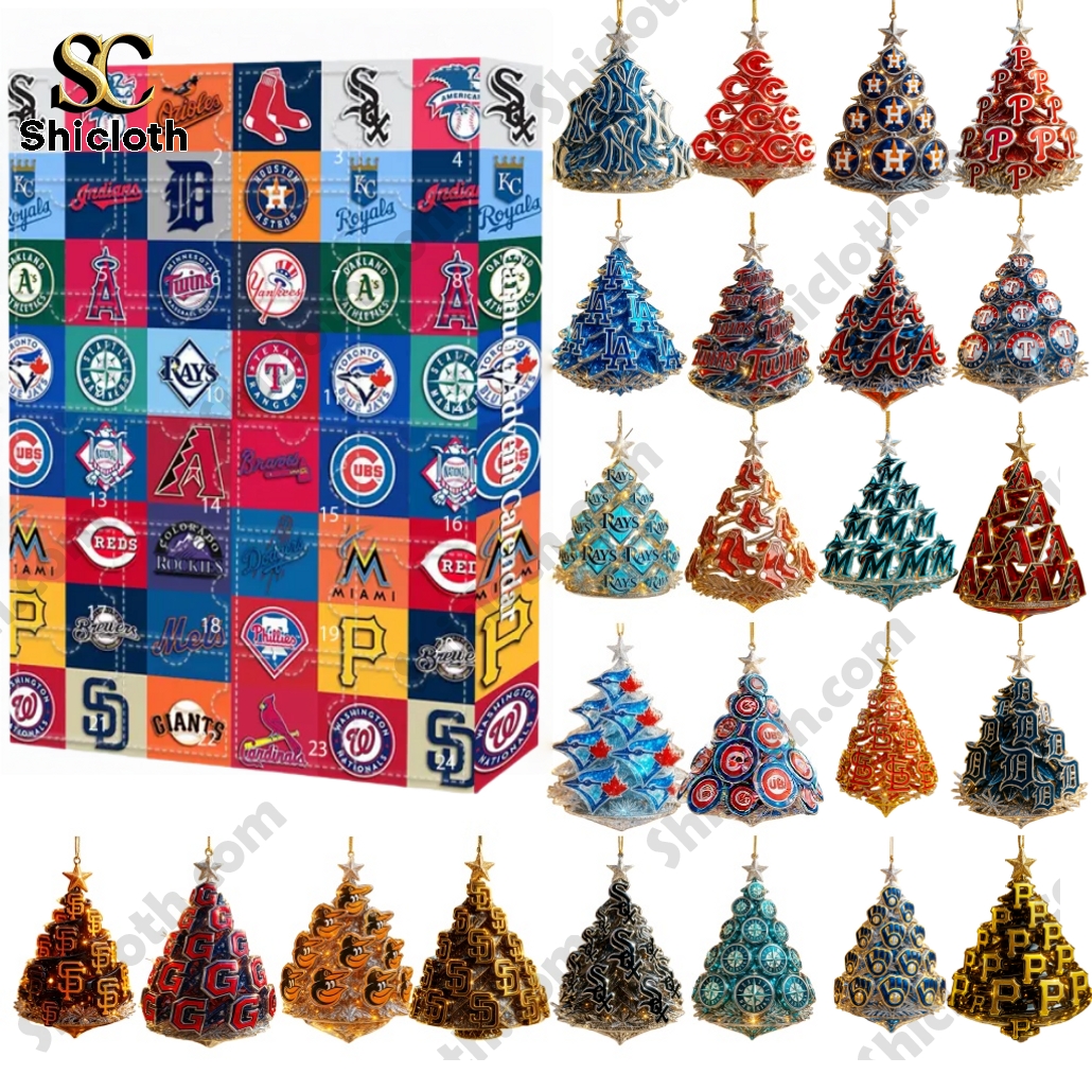 Baseball MLB Christmas Tree Advent Calendar 2025