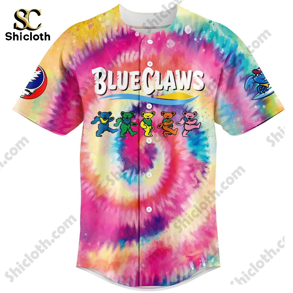 Alternative view of Jersey Shore BlueClaws x Grateful Dead 2025 Baseball Jersey