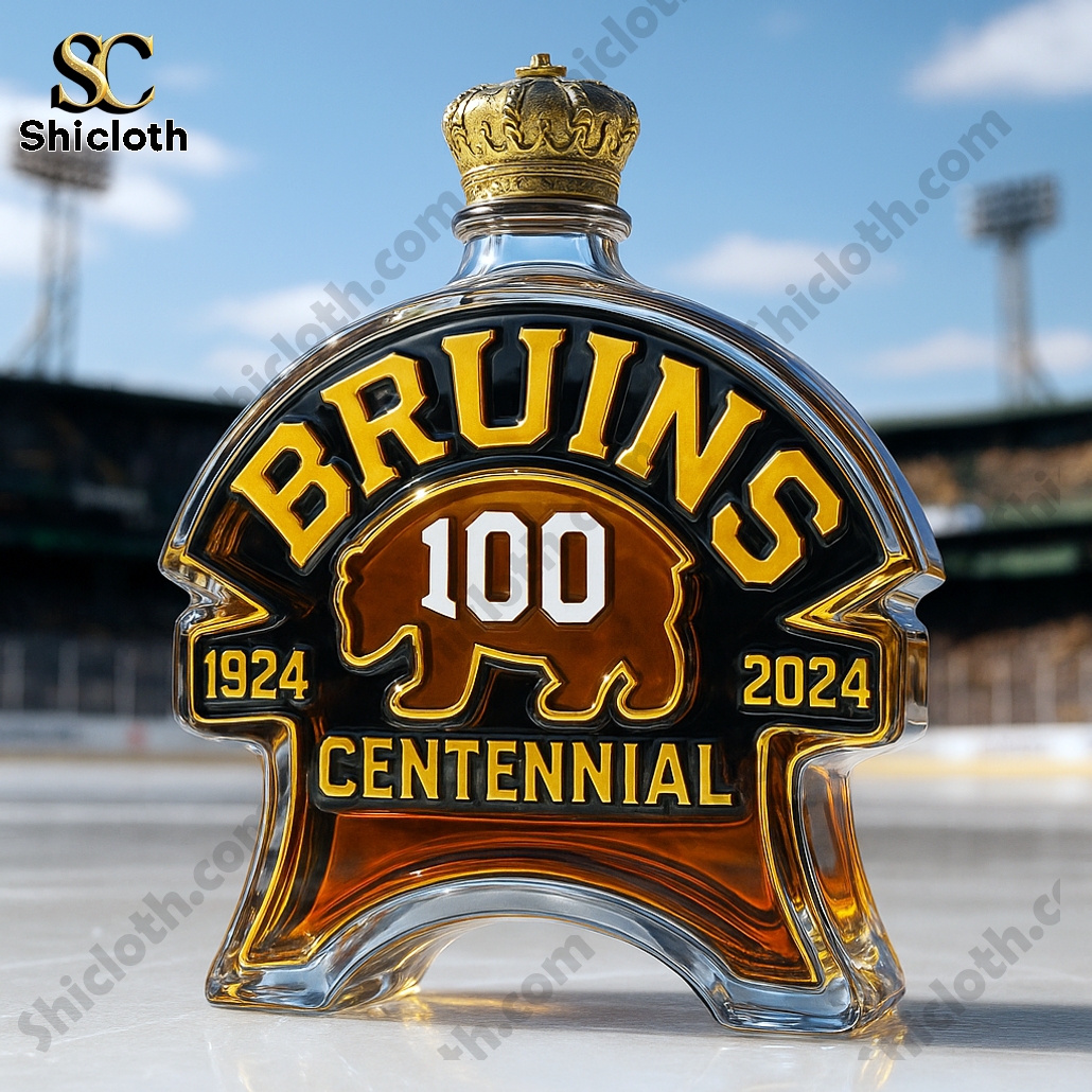 Boston Bruins 100th Anniversary Whiskey Bottle