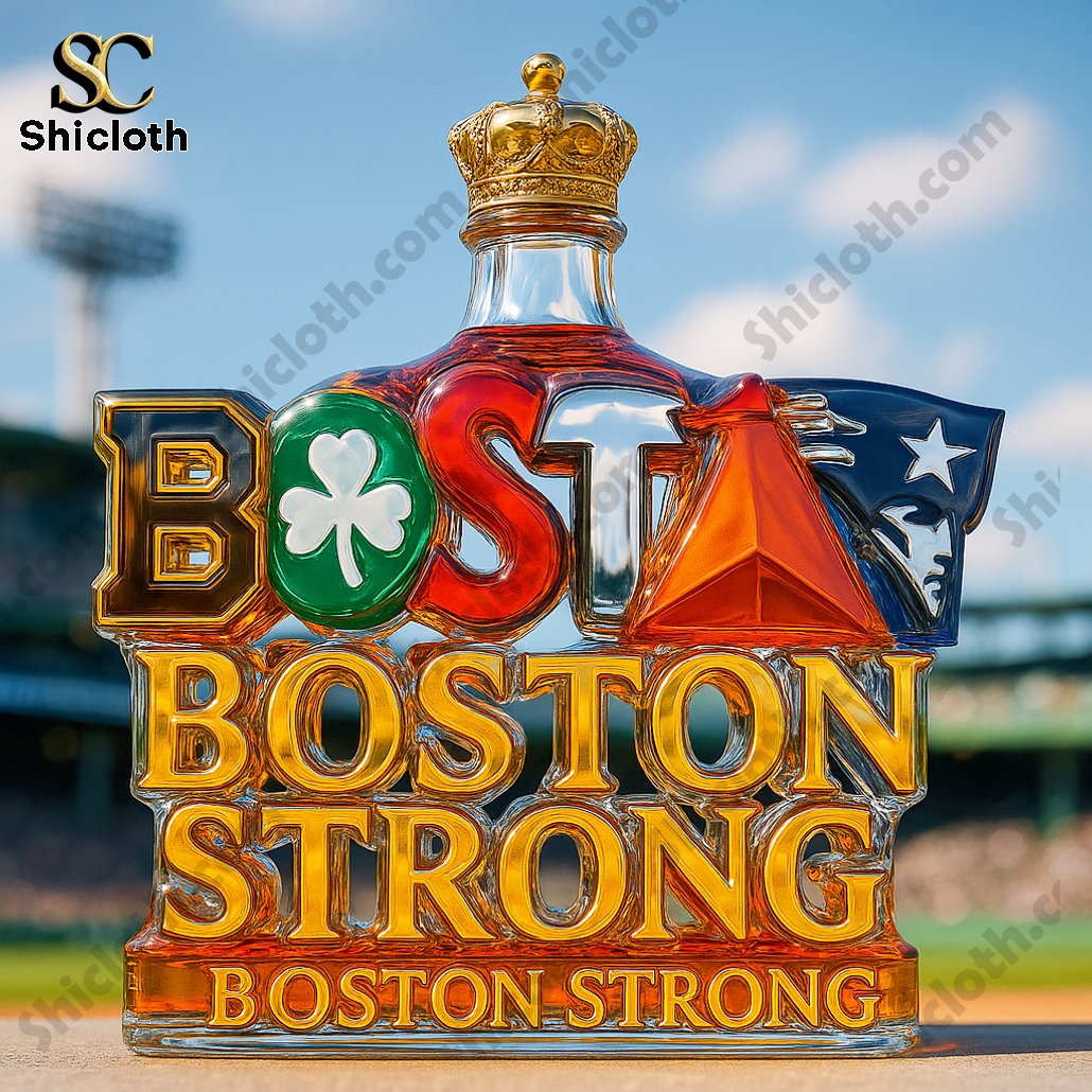 Boston City Strong Sport Teams Whiskey Bottle