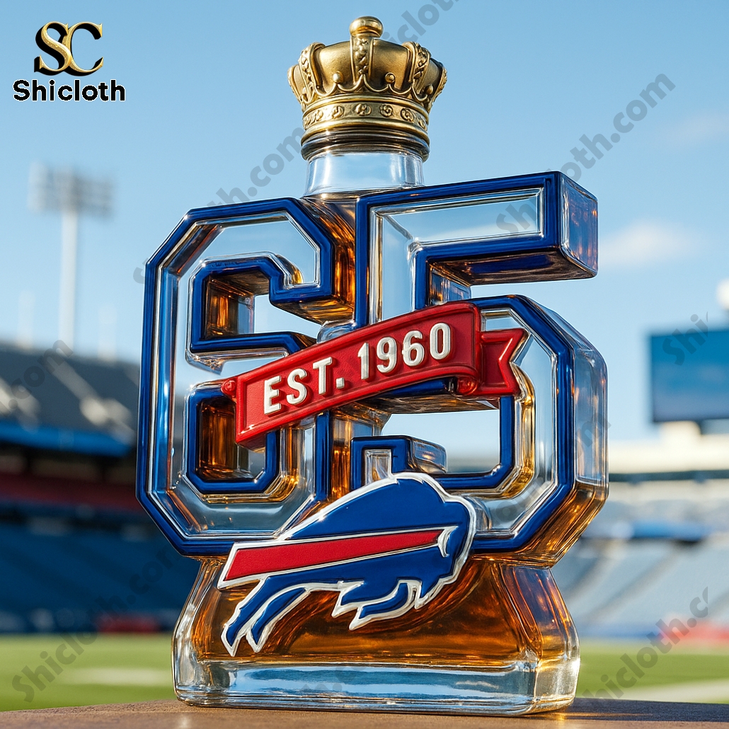 Buffalo Bills 65th Anniversary Limited Edition Whiskey Bottle