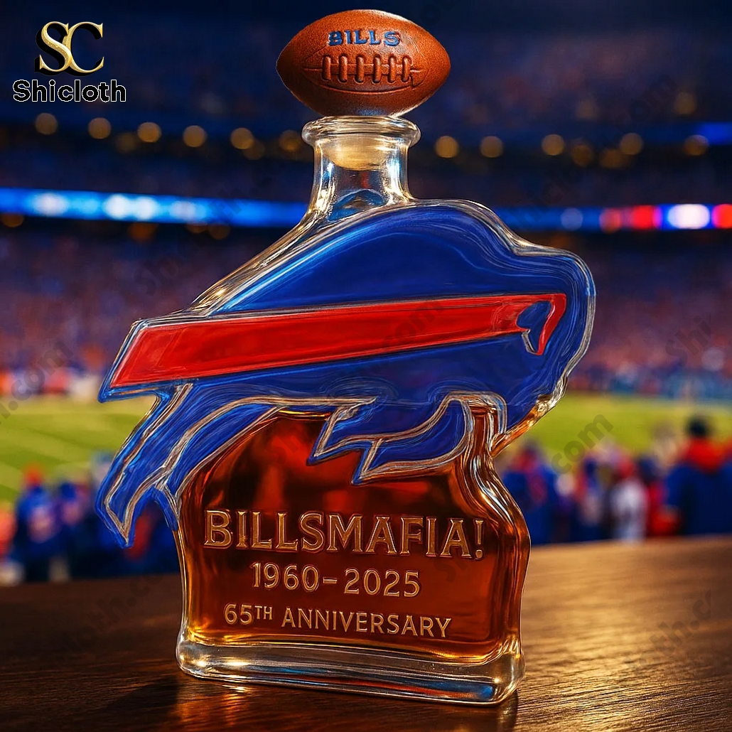 Buffalo Bills 65th Anniversary Whiskey Bottle