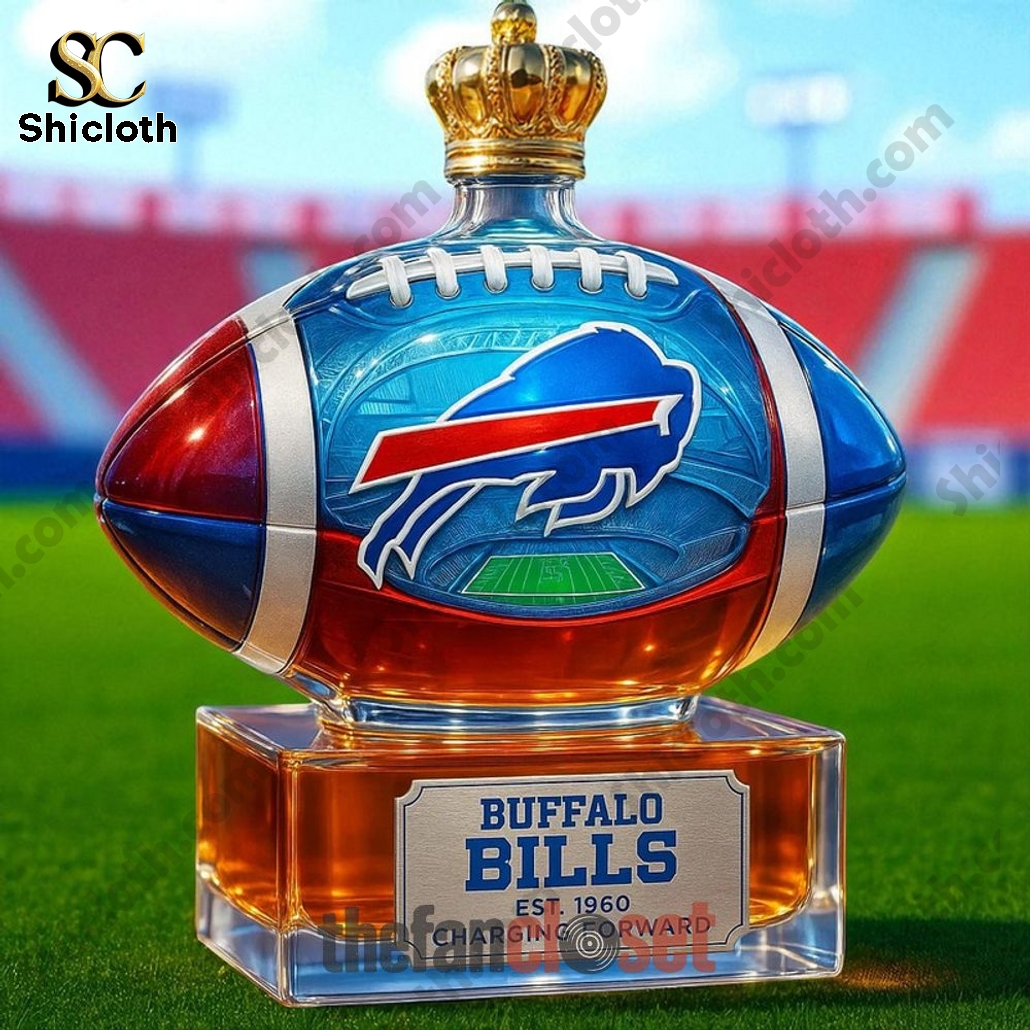 Buffalo Bills Charging Forward in Spirit Whiskey Bottle