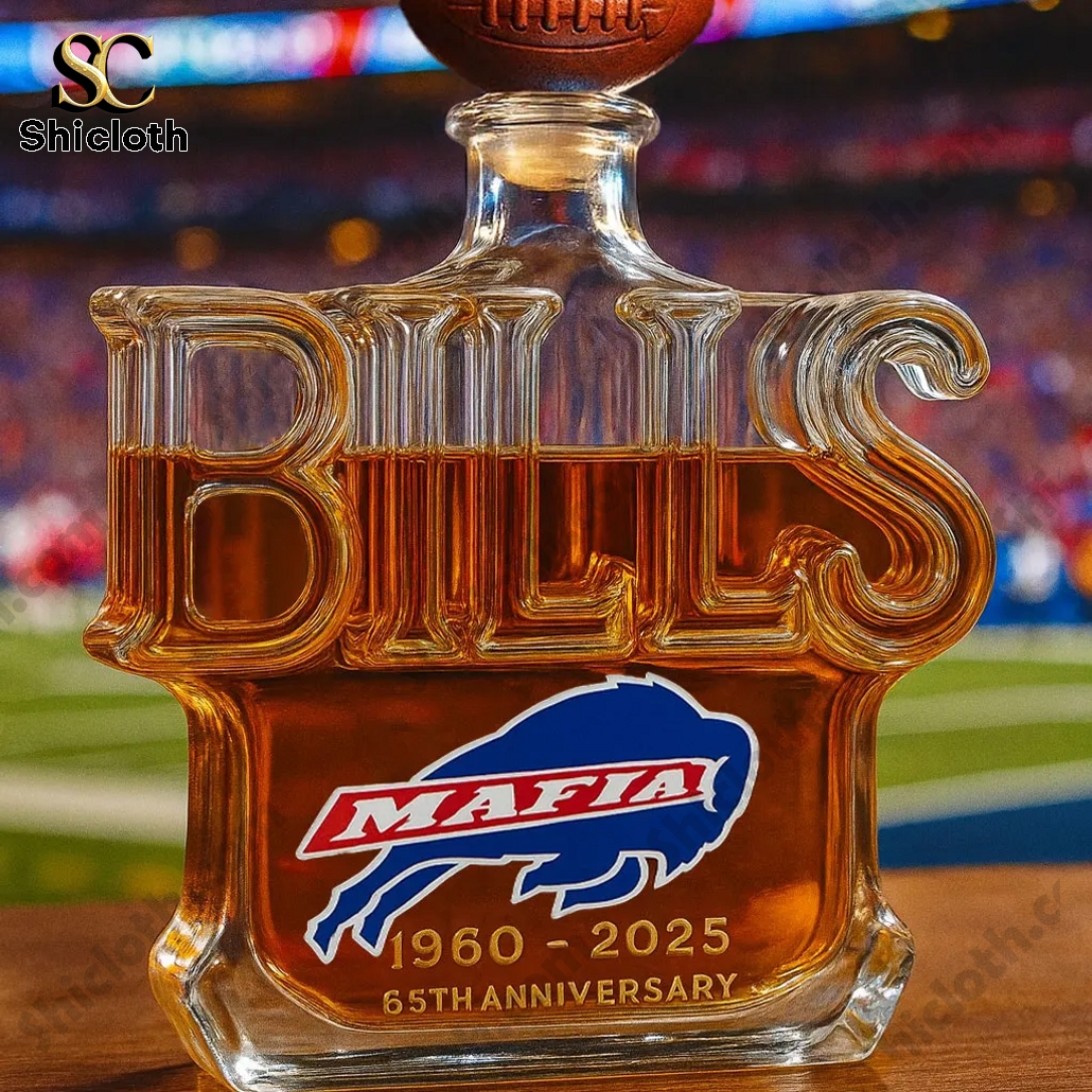 Buffalo Bills Mafia 65th Anniversary Whiskey Bottle