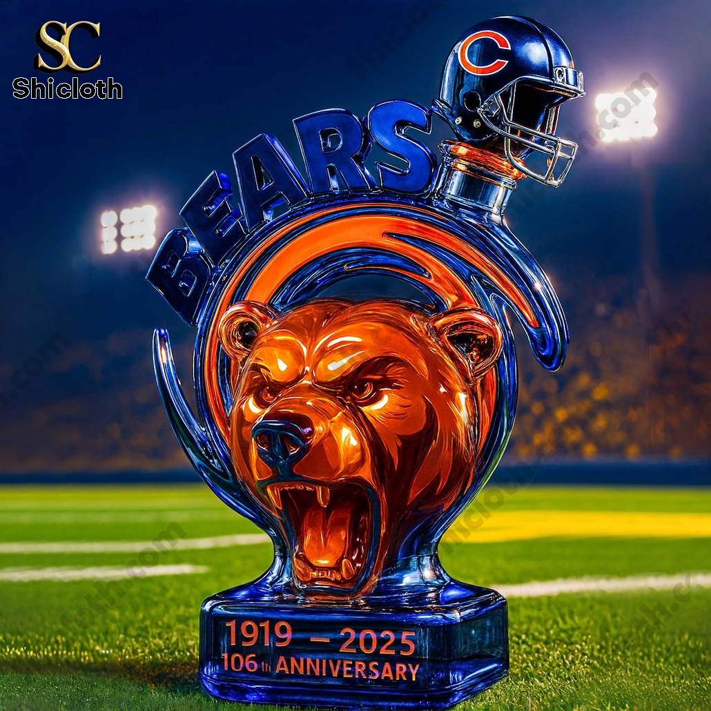 Chicago Bears 106th Anniversary Edition Whiskey Bottle