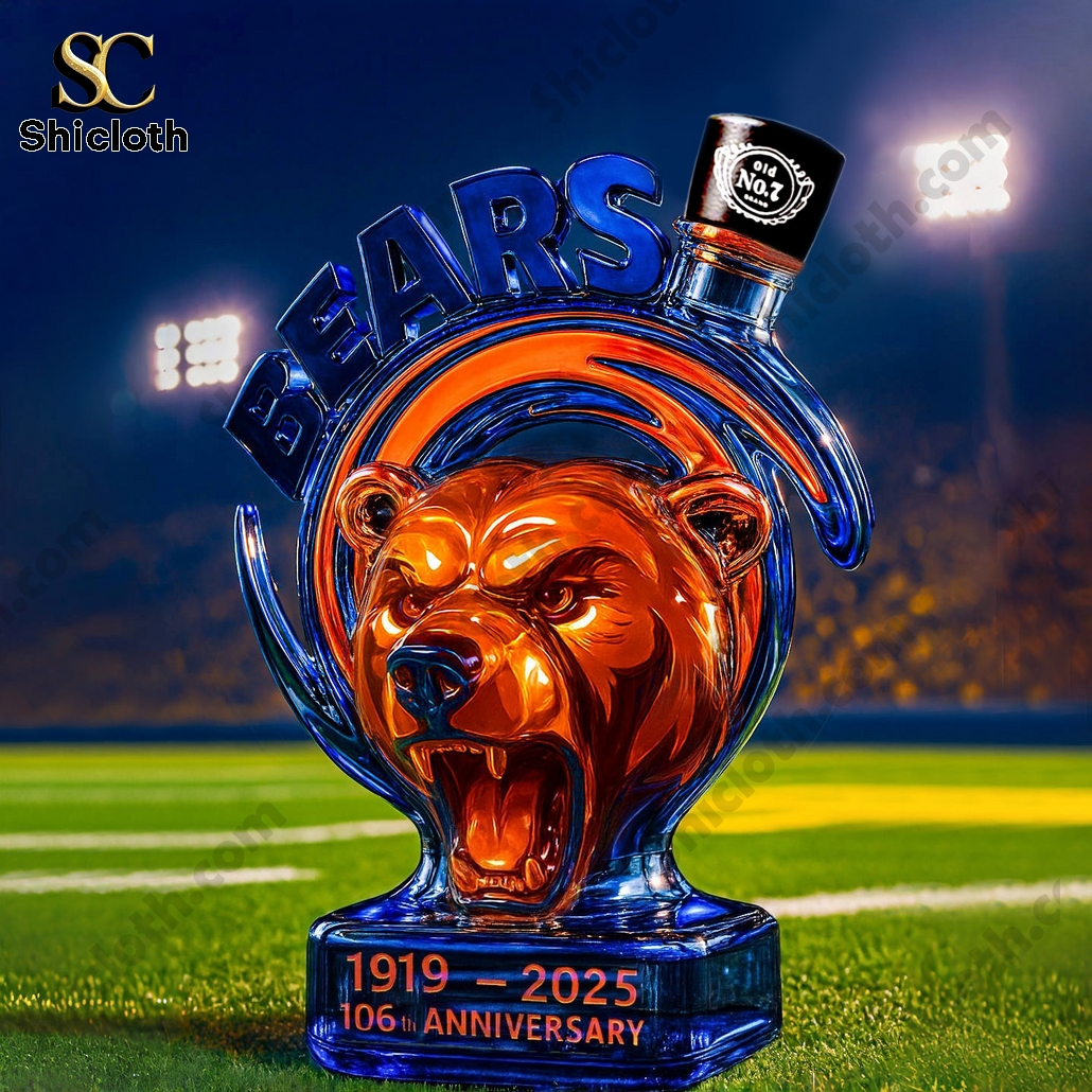Chicago Bears 106th Anniversary Edition Whiskey Bottle 3 Chicago Bears 106th Anniversary Edition Whiskey Bottle - Image 3