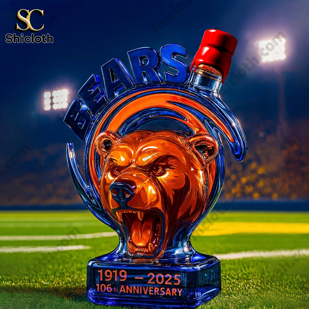 Chicago Bears 106th Anniversary Edition Whiskey Bottle 4 Chicago Bears 106th Anniversary Edition Whiskey Bottle - Image 4