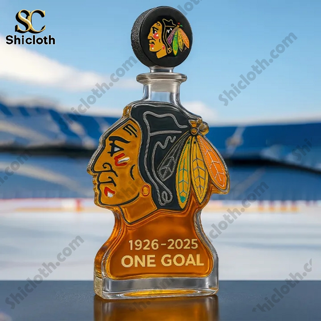 Chicago Blackhawks 1926-2025 One Goal Whisky Bottle